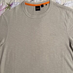 Boss Men's Beige  Short Sleeve Tee